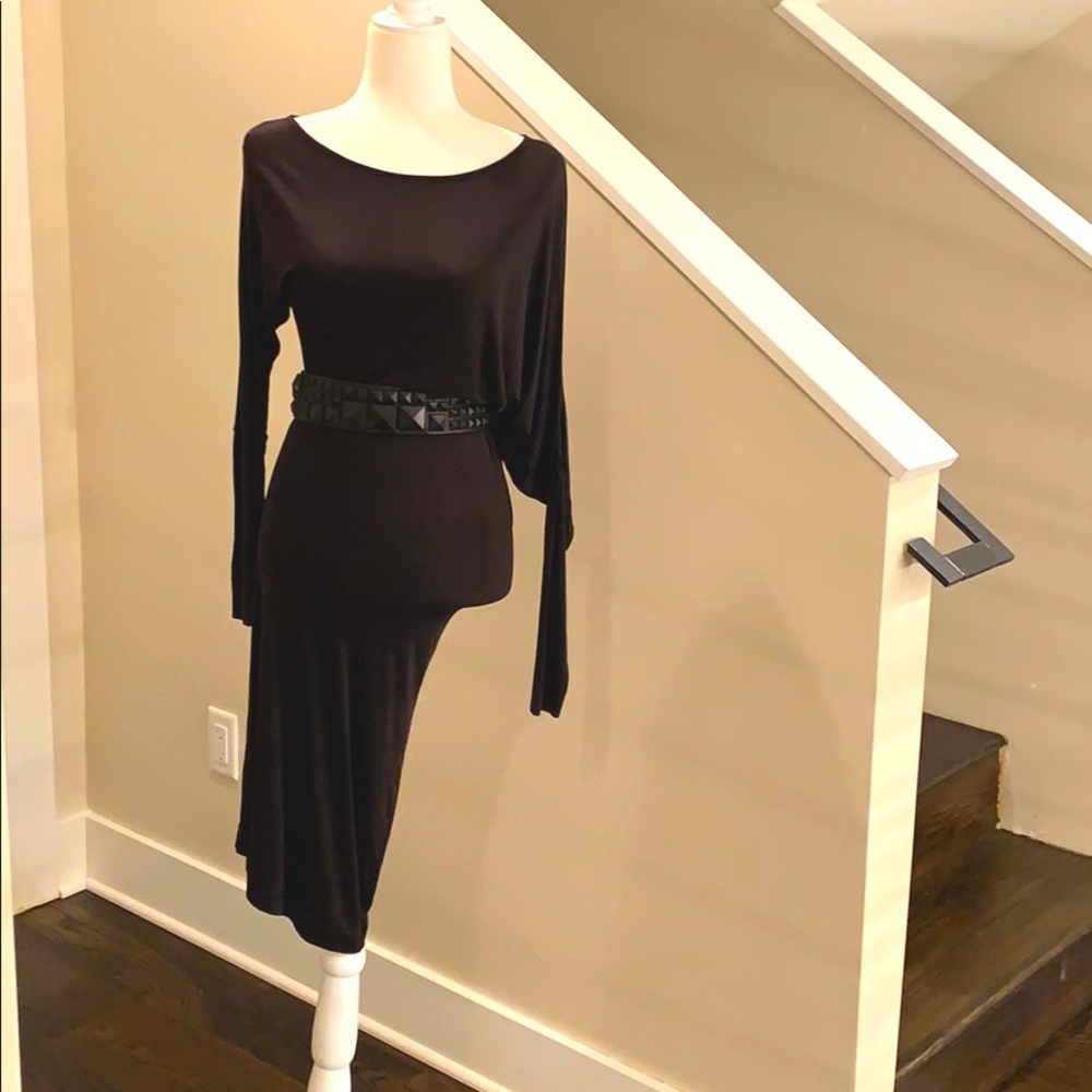 BCBGMaxAzria Asymmetrical Dress and Belt